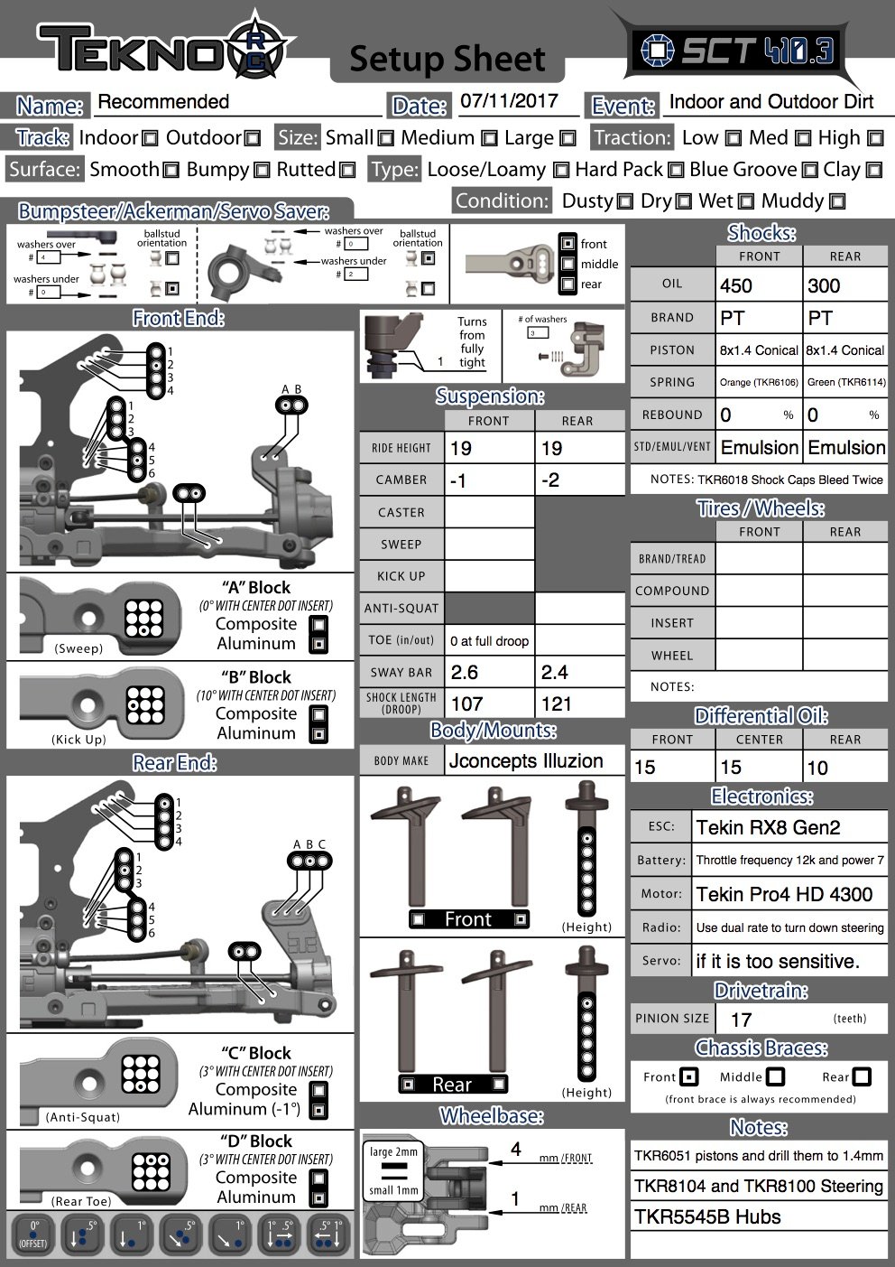 TKR5507 - SCT410.3 1/10th 4WD Competition Short Course Truck
